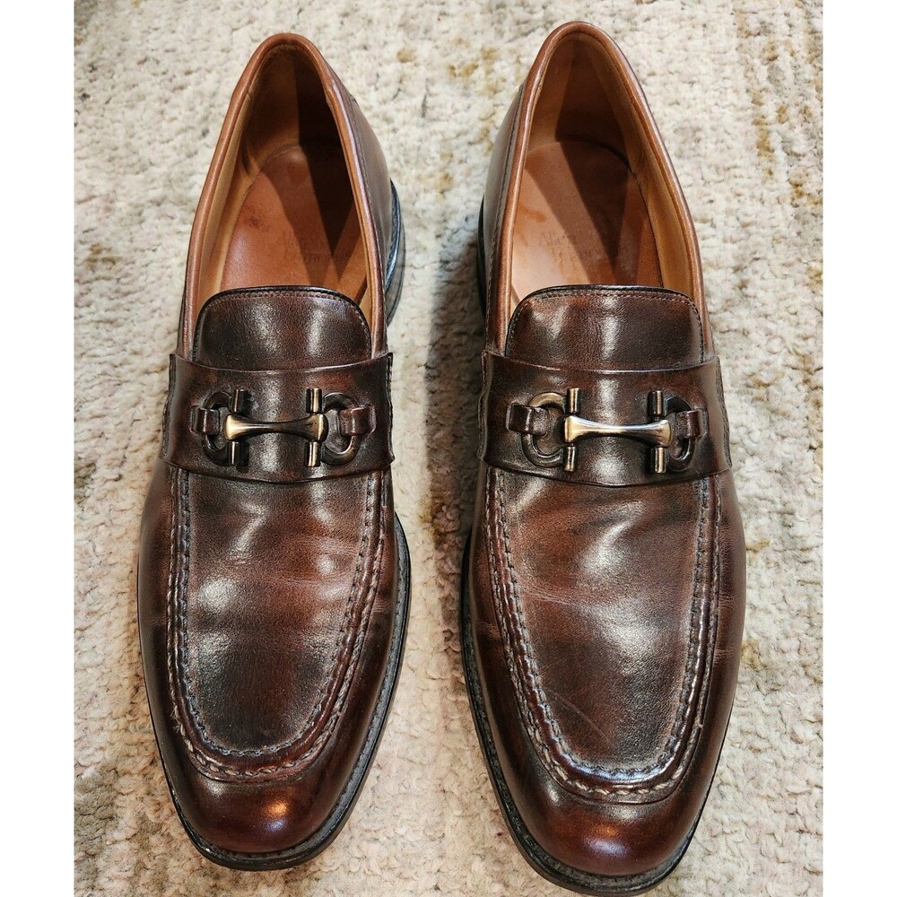 Men's RARE Allen Edmonds Leather Horse Bit Loafers Size 12 B
